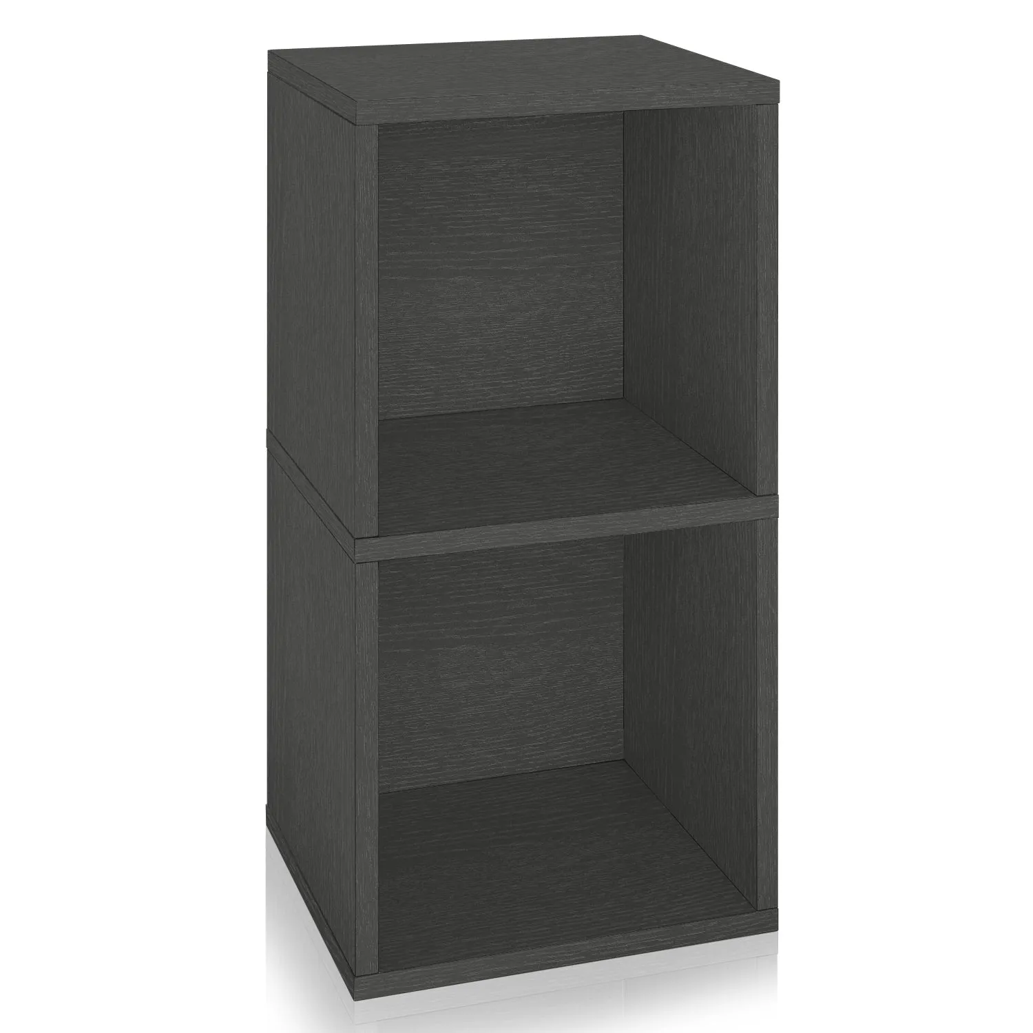 Presley Double Cube Vinyl Record Storage, Charcoal Black (pre-order ships 6/30/25)