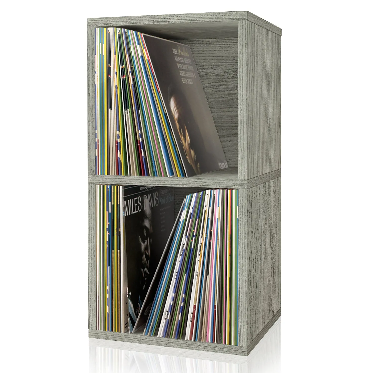 Presley Double Cube Vinyl Record Storage, London Grey (pre-order ships 6/30/25)