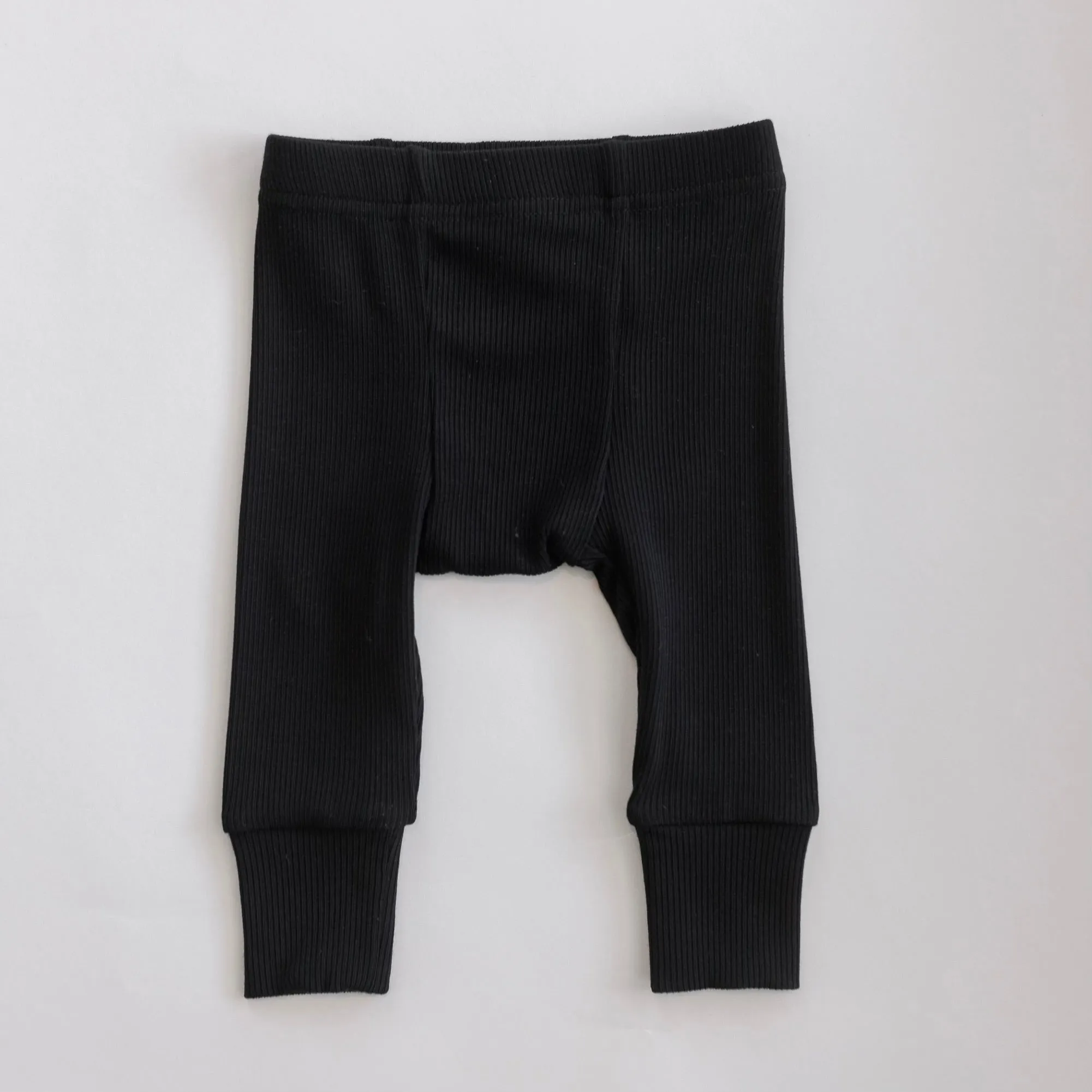 Ribbed Modal Pant - Black