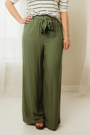 Self Tie Palazzo Pants