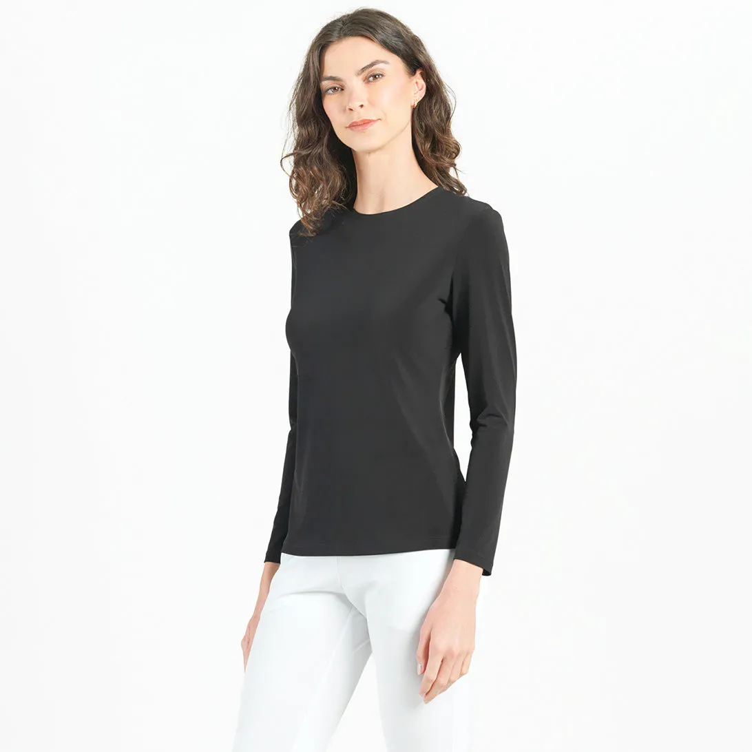 Signature Crew Neck Top - Black