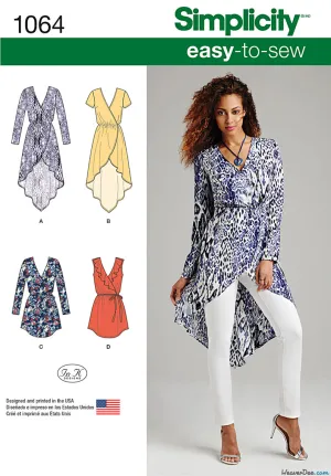 Simplicity Pattern S1064 Misses' Tunics | Easy