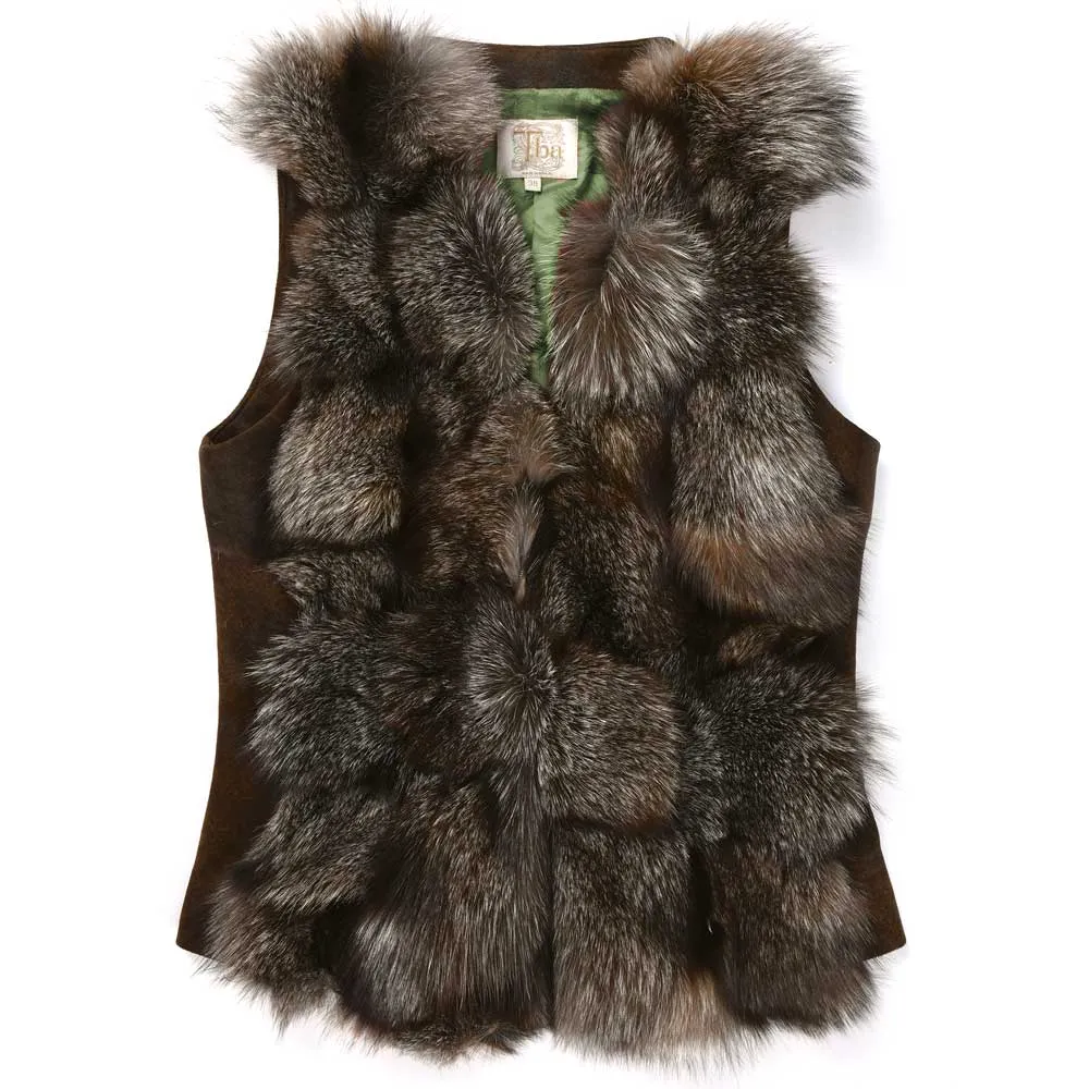 T.ba Short Fox Fur Waistcoat