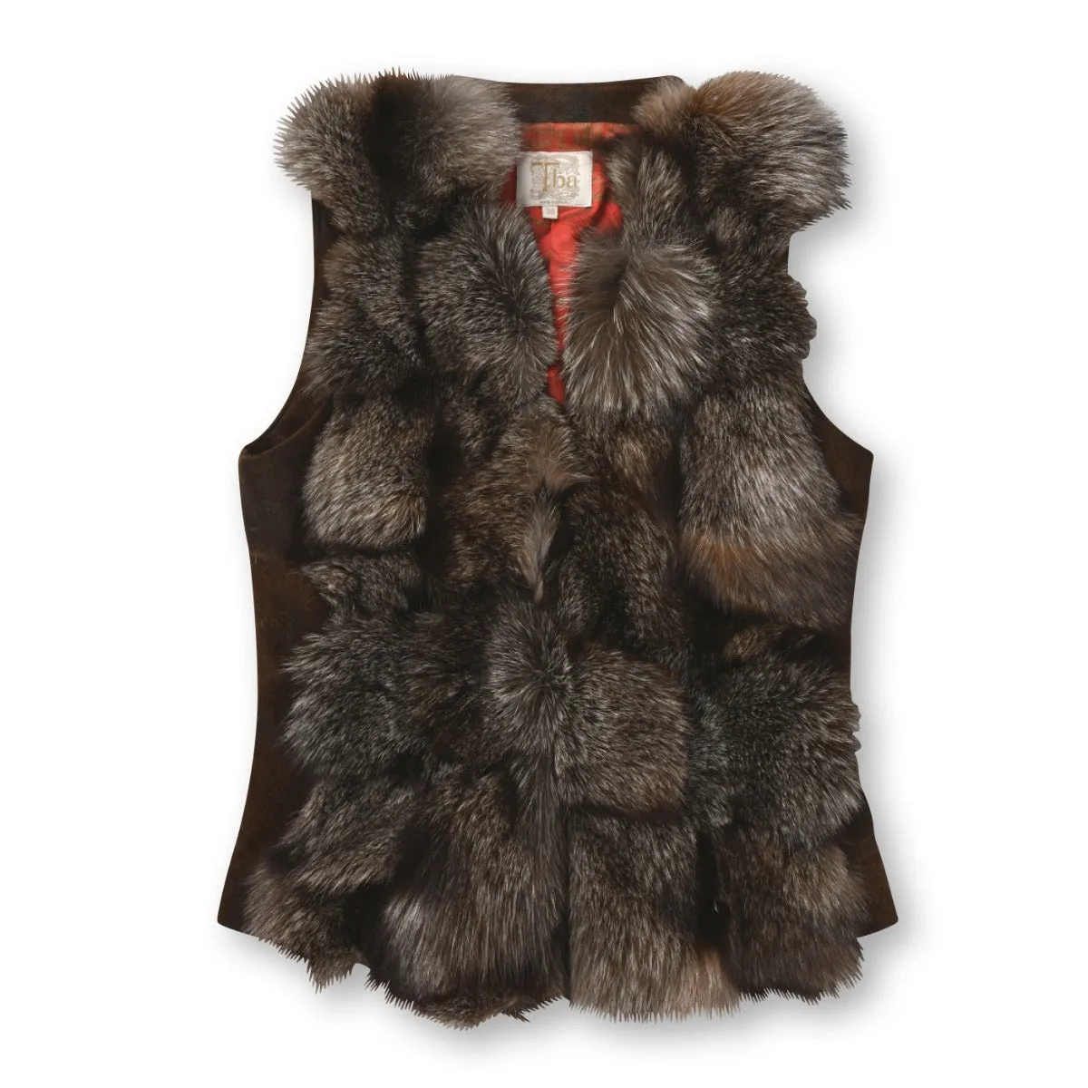 T.ba Short Fox Fur Waistcoat