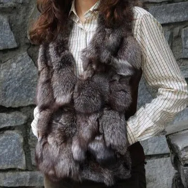 T.ba Short Fox Fur Waistcoat