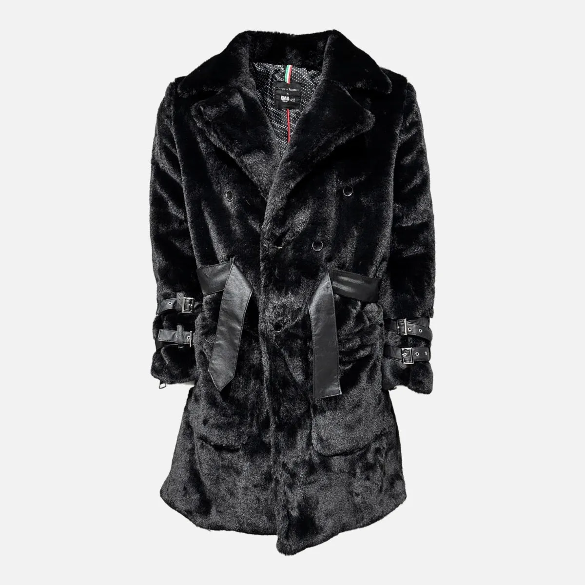 Wolf Fur Double Breast Overcoat