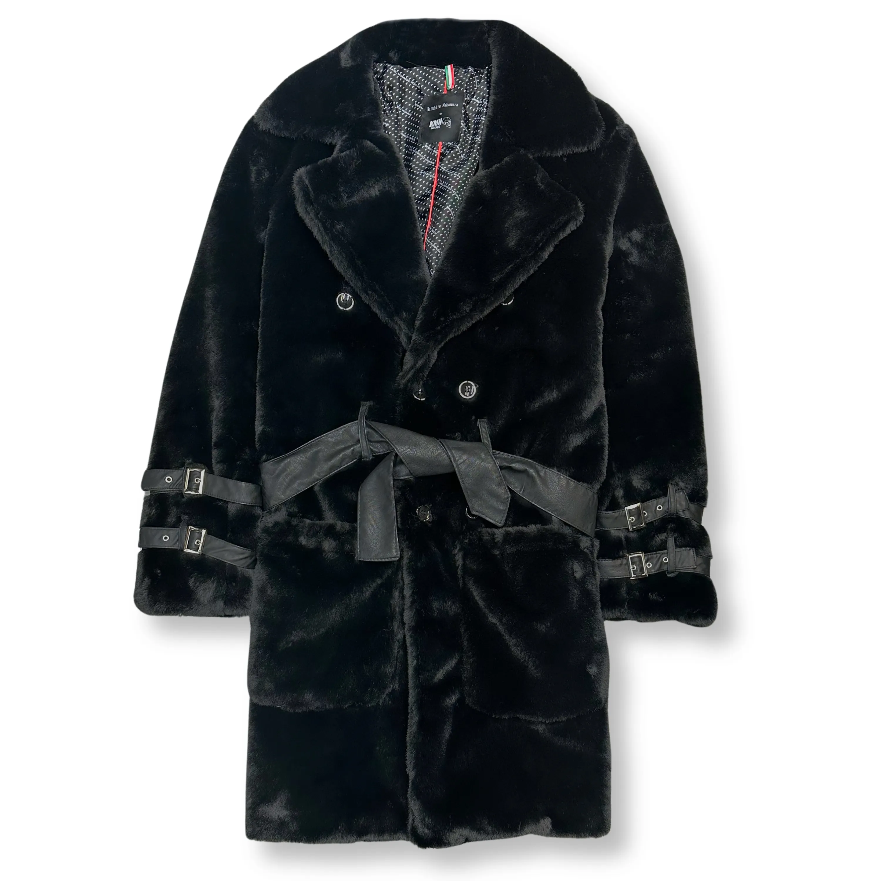 Wolf Fur Double Breast Overcoat