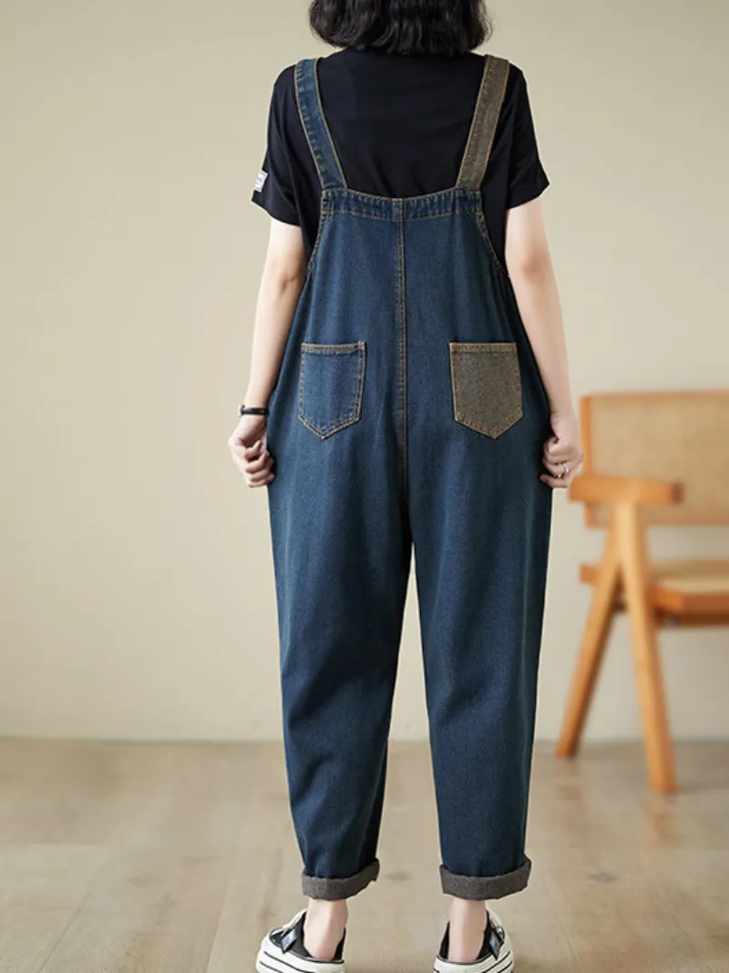 Women's Beach Wear Stylish Pockets Overalls Dungarees