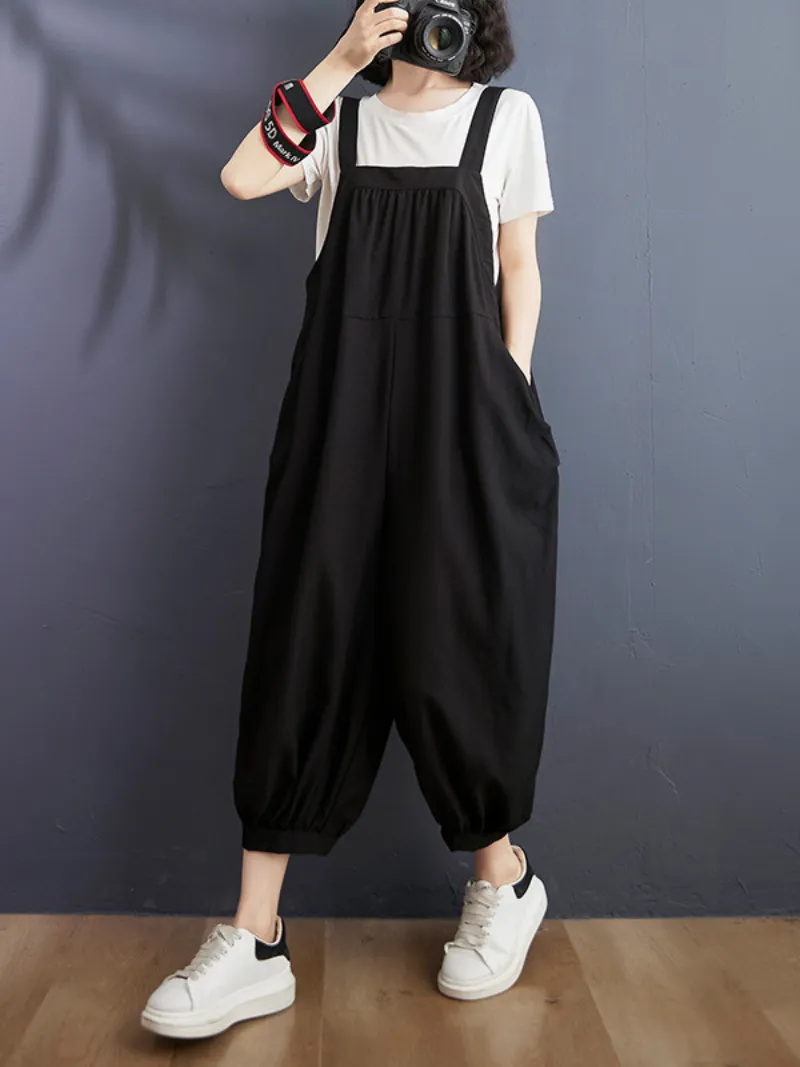 Women's Classy & Cozy Baggy Boho Overalls Dungarees