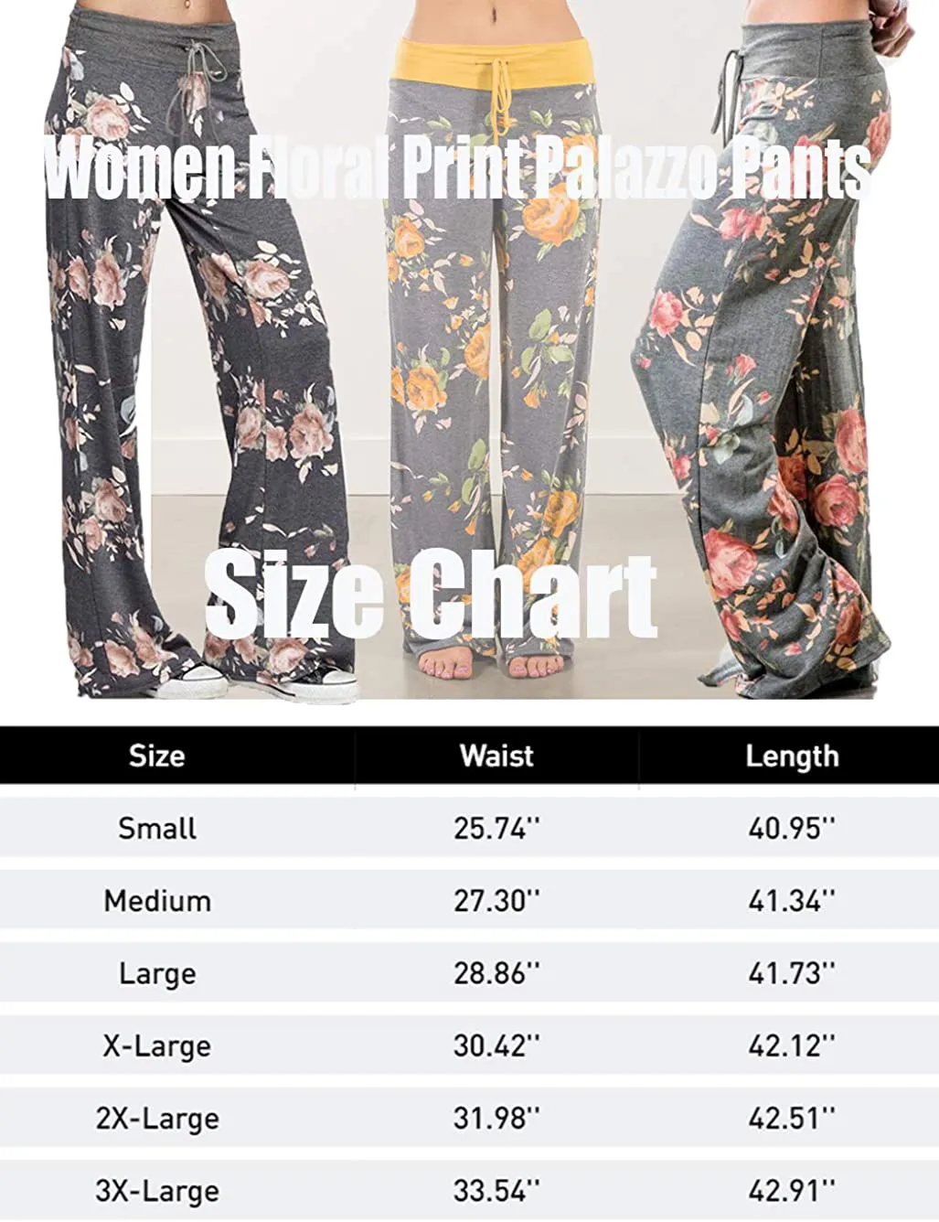 Women's Comfy Stretch Drawstring Palazzo Wide Leg Lounge Pant